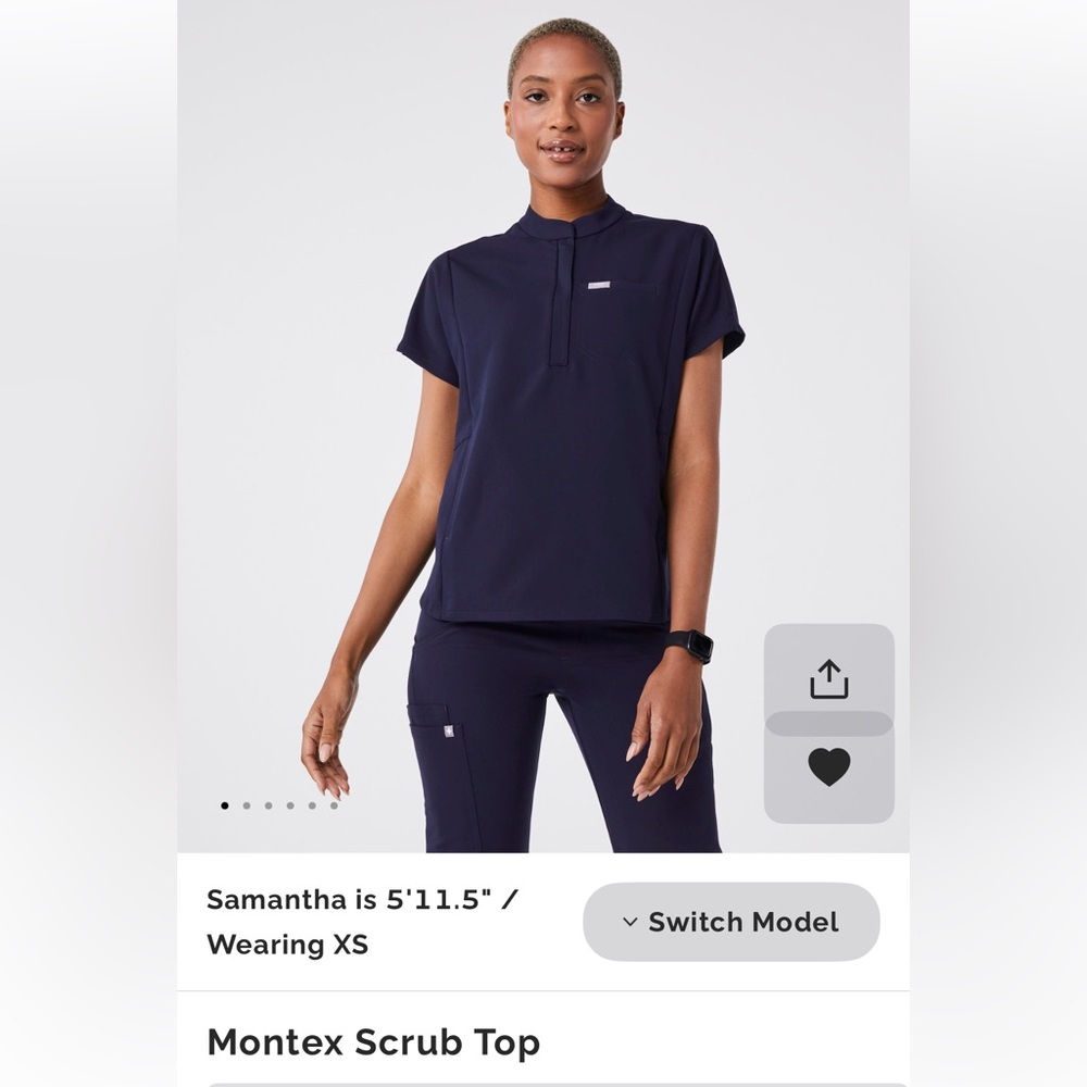 Figs women’s Montex relaxed scrub top size XS NWT